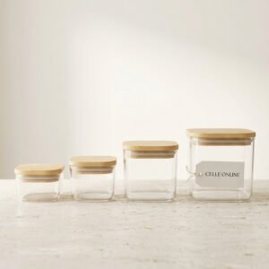 Glass Storage Containers, Set of Four - Celle Online