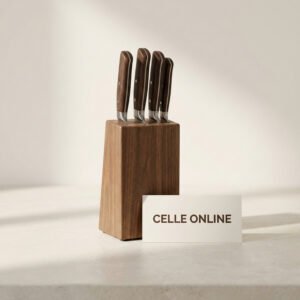 Walnut Knife Block Set - Celle Online